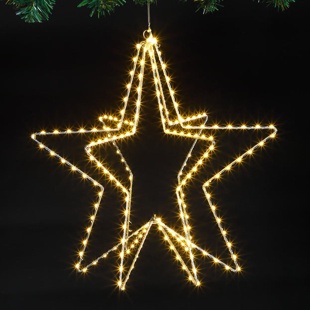 Silver Outdoor Micro LED Star Decoration (6659473670204)