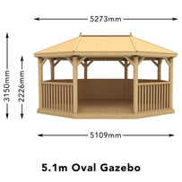 Cedar Roof Oval Gazebos (4650890428476)