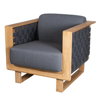 Angle Lounge Chair with Teak Frame (4723769049148)