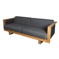 Angle Lounge 3 Seat Sofa with Teak Frame (4723768459324)