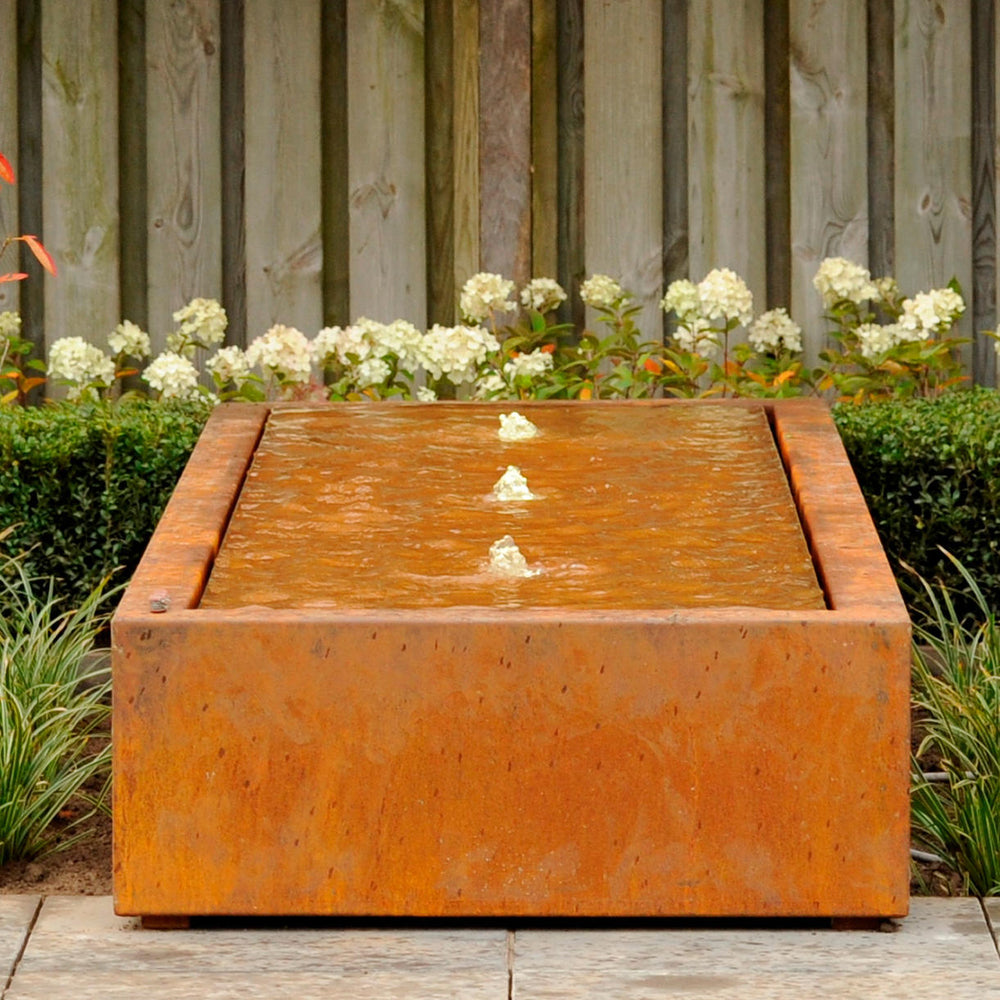 Outdoor Rill Water Feature Buy Corten Steel Water Rill Features with Fountain — The Worm that ...