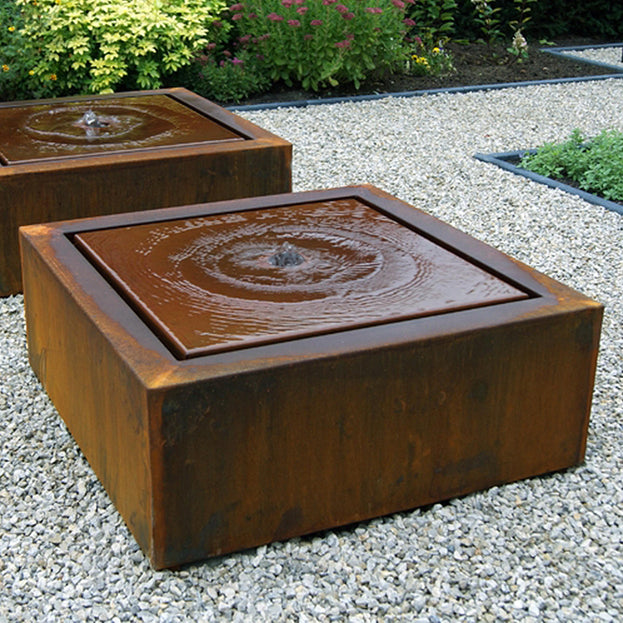 Corten Square Water Feature with Fountain (4652166250556)