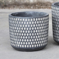 Dimpled Grey Indoor Pot (4651951521852)