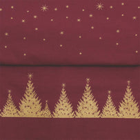 Coated Cotton Burgundy with Gold Christmas Tree (4651954896956)