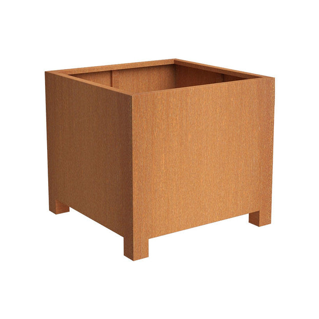 Square Cube Corten Steel Planters with Feet (4653383254076)