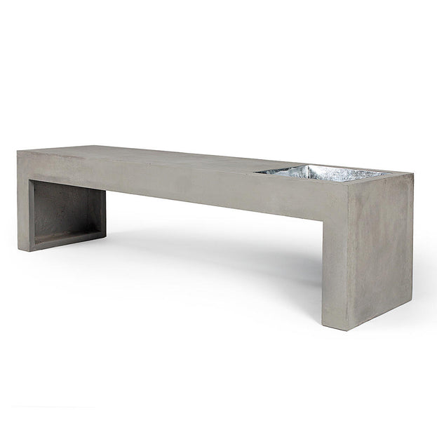 Concrete Bench with Plant Stand (4649180102716)