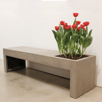 Concrete Bench with Plant Stand (4649180102716)
