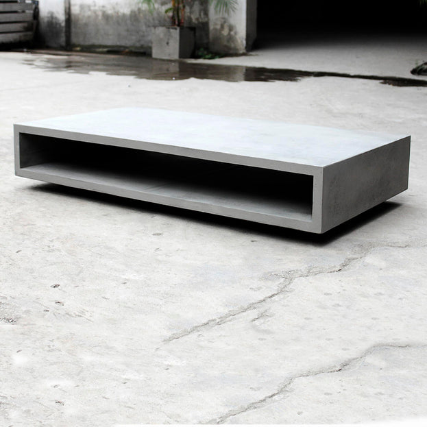 Concrete Monobloc Coffee Table with Wheels (4649180528700)