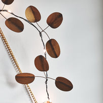 Gold Eucalyptus Leaf LED String Lights (7012208640060)