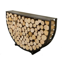 Semi Circular Steel Log Store with Shelf (4651309367356)
