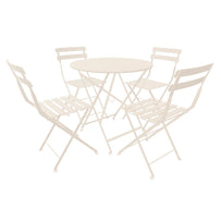 4 x Bistro Chairs - Linen + Bistro 77 Table - Linen (4651334336572)