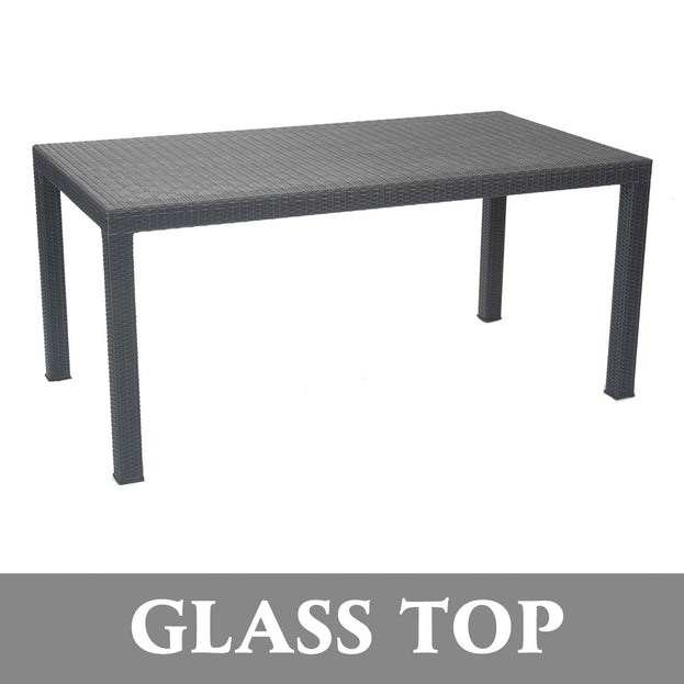 Nimes Outdoor Dining Table Glass Top (4653321191484)