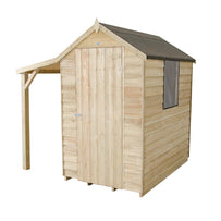 6 x 4 Apex Shed with Lean To (4650916184124)