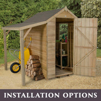 6 x 4 Apex Shed with Lean To (4650916184124)