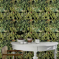 Opuntia Anthracite Feature Wallcovering (4651963678780)