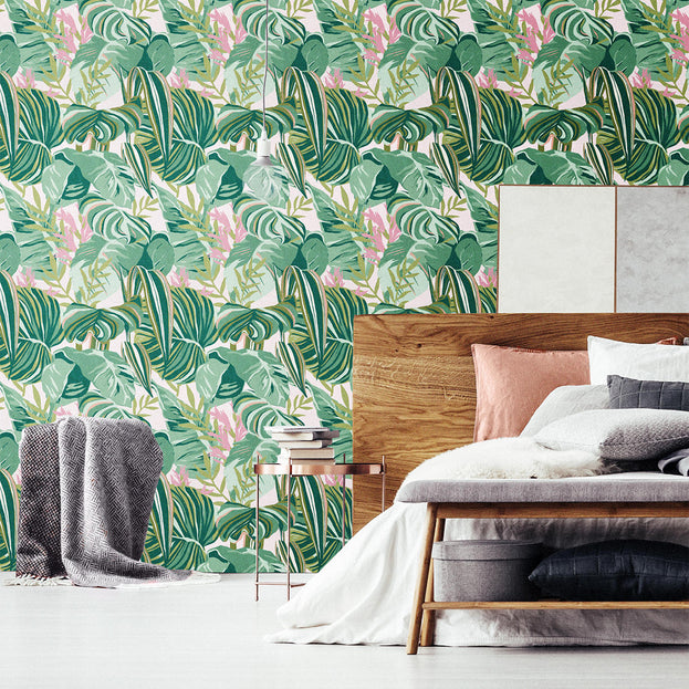 Tropical Foliage Feature Wallcovering (4651966431292)