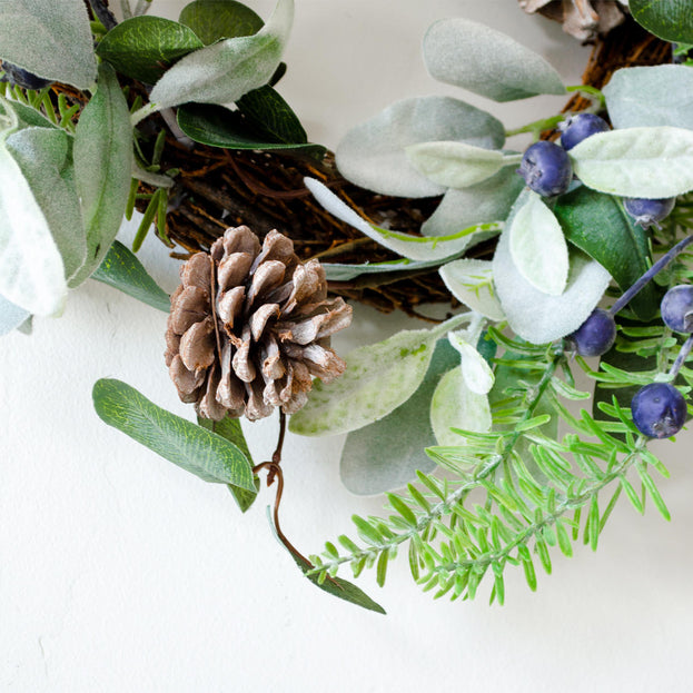 Blueberry and Pinecone Wreath (7022716518460)