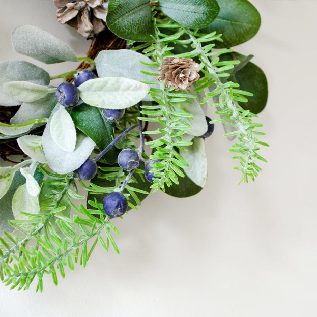 Blueberry and Pinecone Wreath (7022716518460)