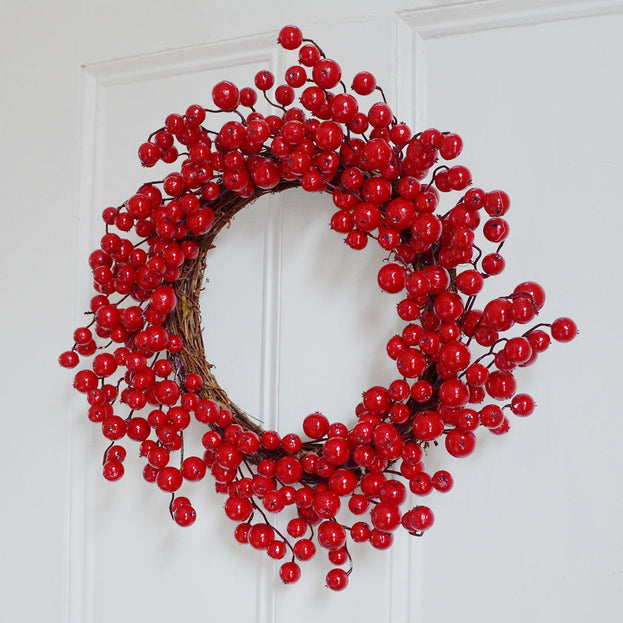 Classic Outdoor Red Berry Wreath (4647729791036)