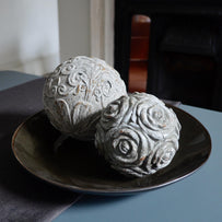 Decorative Grey Patterned Sphere (4653372866620)