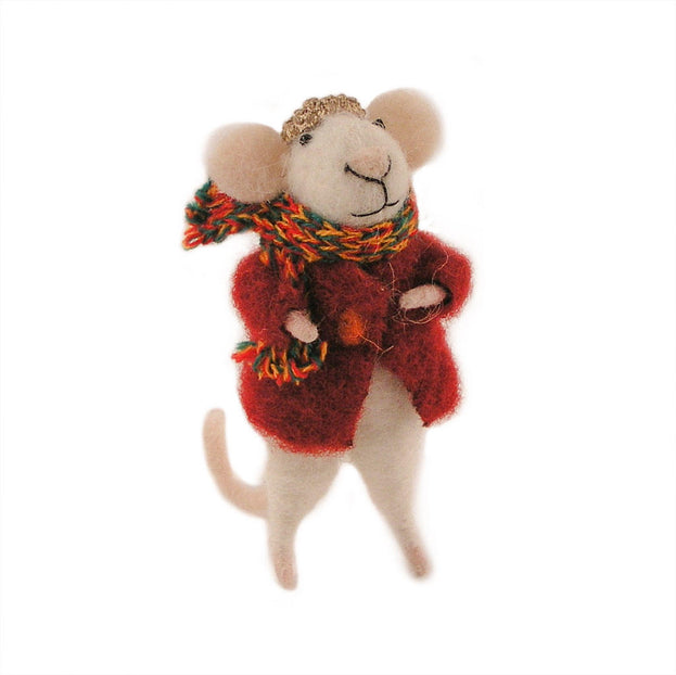 Felt Mouse with Winter Coat (4649074393148)