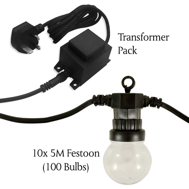 Outdoor Extendable Clear LED Festoon Lights Sets (4650556719164)