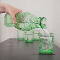 Fish & Fish Green Glass Carafe (4649571483708)