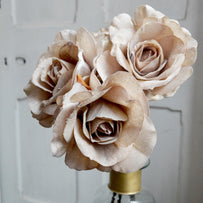 Glittered Taupe Grey Rose Stem (4651149131836)