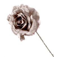 Glittered Taupe Grey Rose Stem (4651149131836)