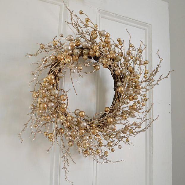 Gold Berry and Pearl Wreath (4650068967484)