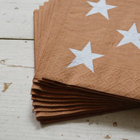 Gold and Silver Star Paper Napkins (4650129883196)