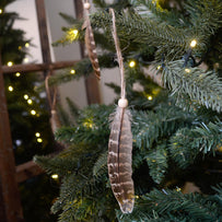 Set of 10 Hanging Feather Decorations (4649573875772)