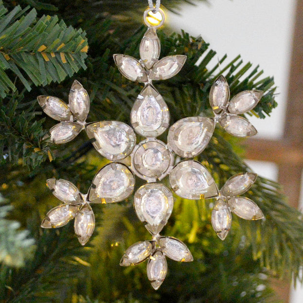 Hanging Glass Jewelled Snowflake (4649091399740)