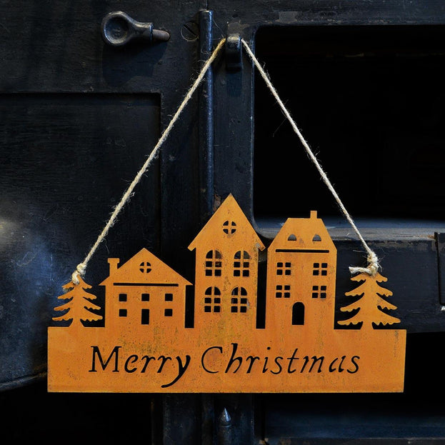 Hanging Metal Merry Christmas Decoration (4651161255996)