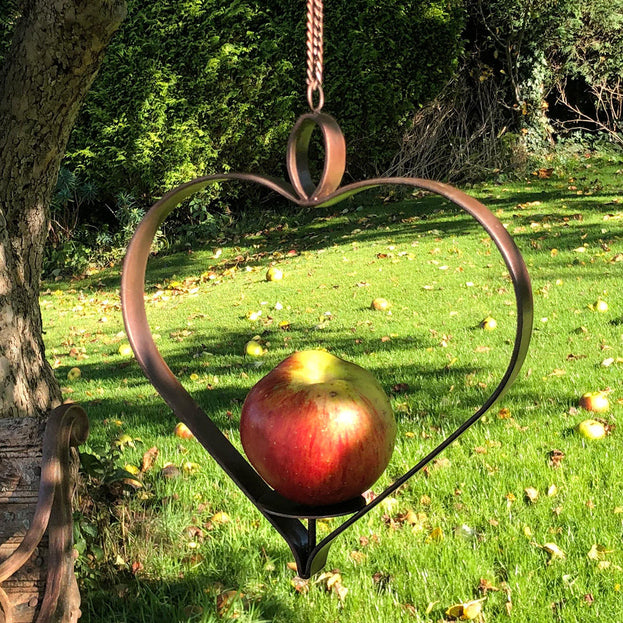 Copper Heart Apple Bird Feeder (4666012467260)