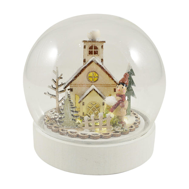LED Globe with Alpine Lodge Scene (4651151163452)