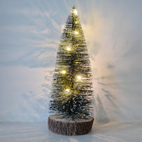 Micro Light Table Top Snowy Bottle Brush Tree (6671172534332)