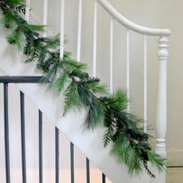 Mixed Fern and Pine Branch Garland (6714700202044)