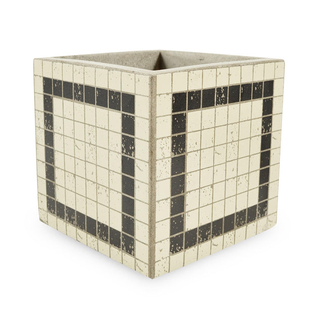 Mosaic Square Pots Black & White (6555892252732)