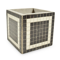 Mosaic Square Pots Black & White (6555892252732)