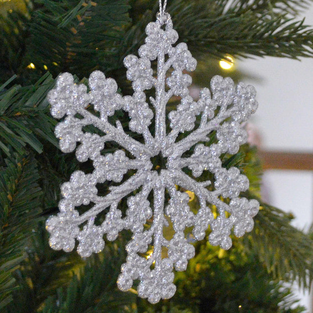Glitter Snowflake Decorations (4649116991548)