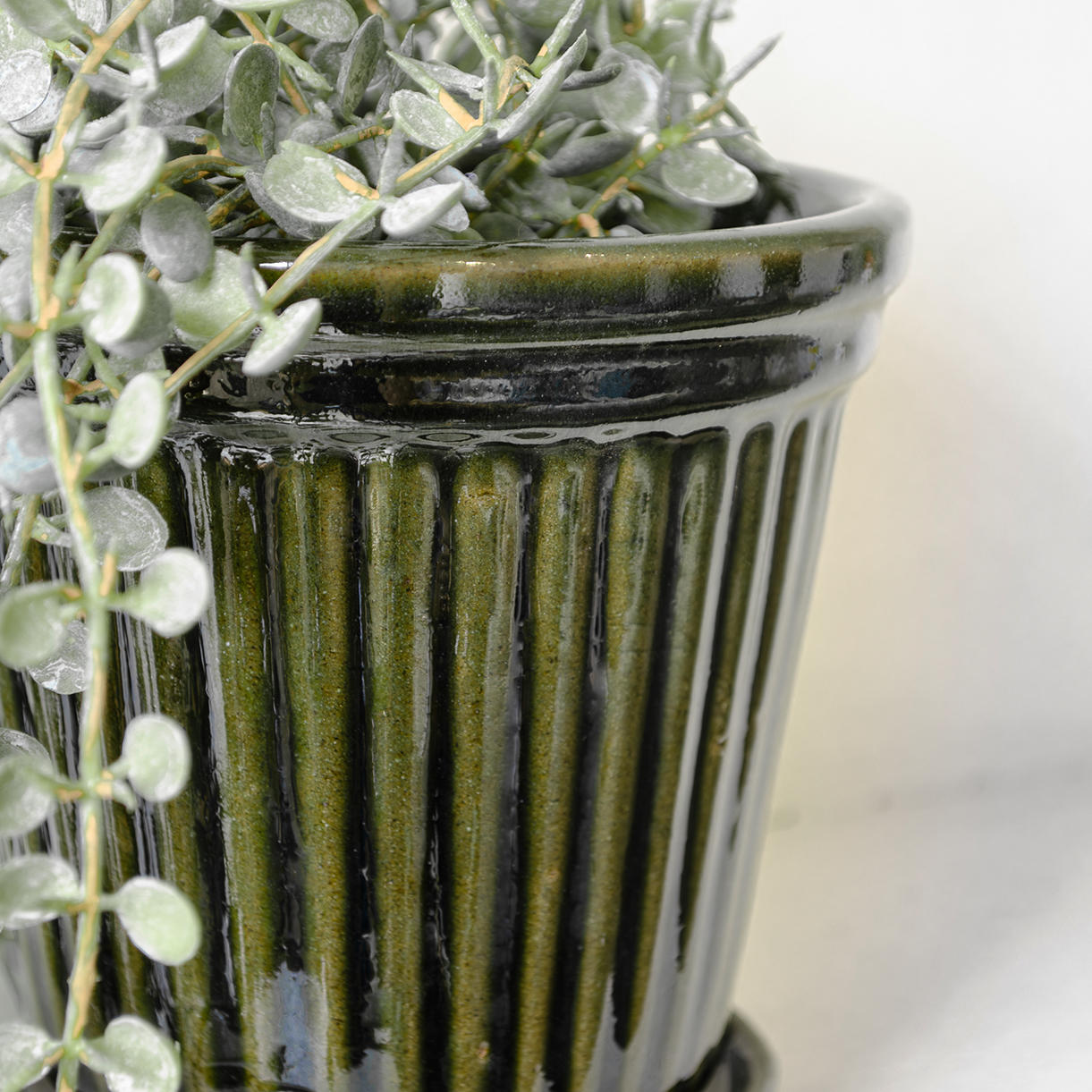 Buy Ribbed Glazed Plant Pot — The Worm that Turned - revitalising your ...