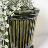Ribbed Glazed Plant Pot (7137542242364)