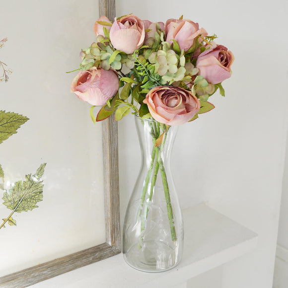 Buy Rose and Hydrangea Mixed Arrangement — The Worm that Turned ...