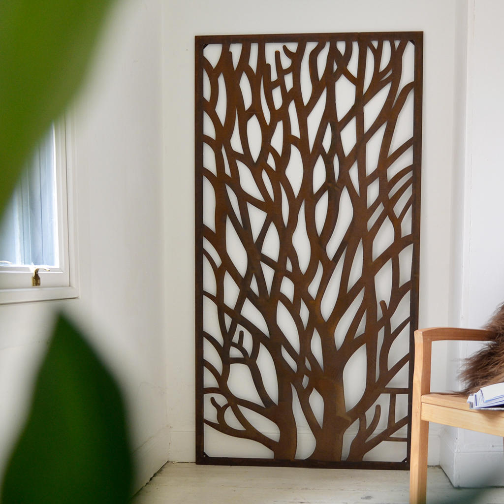Buy Rustic Metal Tree Screen — The Worm that Turned - revitalising your ...