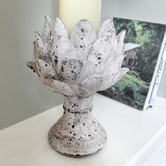 Rustic Stone Artichoke Candleholder (4653086638140)