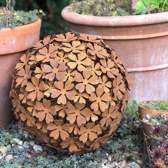 Rusted Hydrangea Ball (6707583057980)