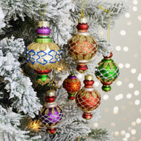 Set of Kasbah Glass Tree Decorations (6659350429756)