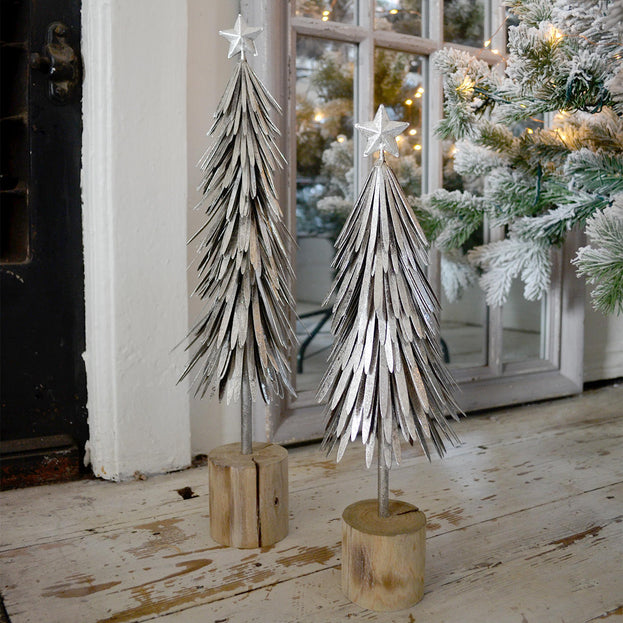 Silver Metal Christmas Trees (6657221984316)