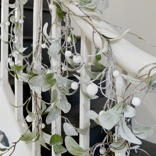Frosted Mistletoe Swag Garland (4653677903932)